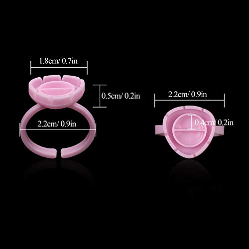 Fenshine TR 100 Pcs Lash Glue Holder Glue Ring Cups Lash Extension Volume Lashes Quick Blossom Cups thumb #1