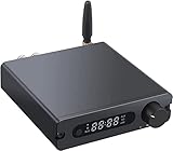 amplificador 100w monofonico 【Alcance de Uso Hasta 15 Metros】 Este amplificador de audio estéreo digital tiene un receptor Bluetooth 5.0 incorporado para transmitir su música favorita desde cualquier teléfono móvil o PC a su sistema de audio al alcance de hasta 15 metros.