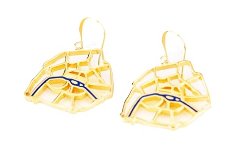 Boucles d'oreille Plan de Paris plaqué or 24K pour un style unique sans allergie