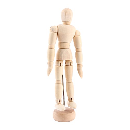 Artists Wooden Figure, 5.5inch Male Manikin Flexible Body Mannequin Wood Movable Model Display Crafts Mannequin Doll Ornament Stand for Home Office