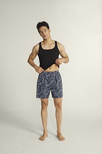 Image of DaMENSCH Regular Fit Solid 100% Soft & Durable Cotton Boxer Shorts Dual Pockets Anti-Bacterial Moisture Wicking Microfibre Waistband Ultra-Light Boxers for Men