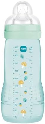 MAM Baby Mamadeira Easy Active 270ml, 2+ Meses, Bico SkinSoft, Azul