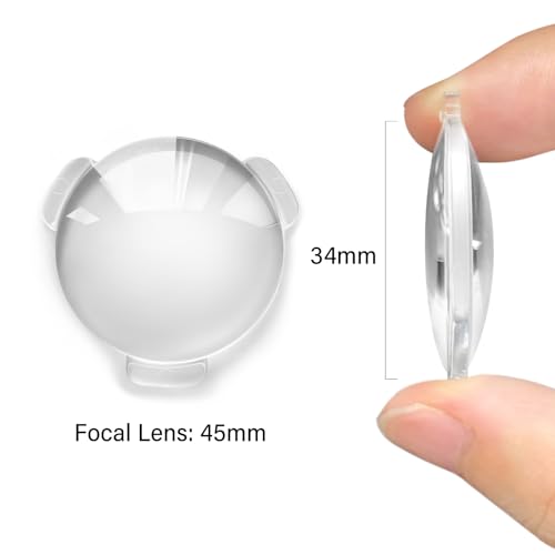 Image of Biconvex Lens Set Pop-Tech Optical Glass Lens Bi-convex 34mm Diameter 45mm Focal Length Lens for Google Cardboard VR