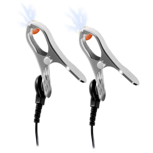 Elettrostimolazione Morsetti per Capezzoli Set Vaginale Seno, Pinza Capezzoli con Stimolazione Elettrica Vaginale, Adulti Accessori Massaggio SM Stimolazione Elettrica, per Donne Coppie, C