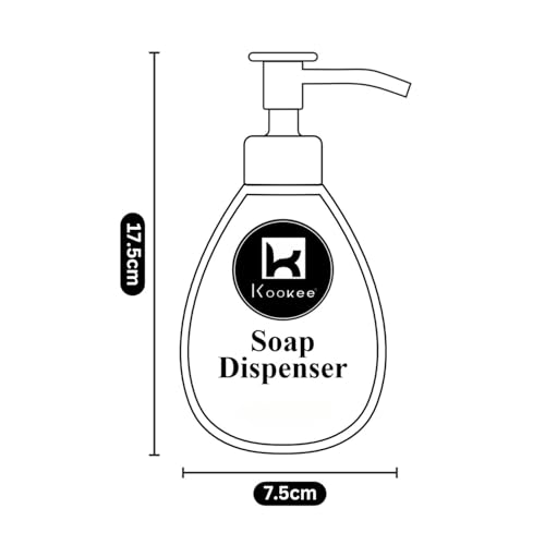 Image of SaSaSa Ceramic Soap Dispenser with Stylish Refillable Pump Bottle for Bathroom Handwash & Kitchen Wash Basin, Perfect for Hand Soap, Lotion and Shampoo, Grey, (Set of 1) (11326)