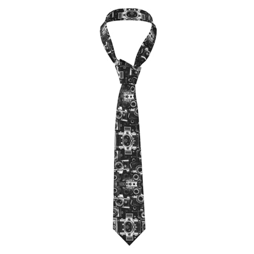 AACPPB Camera Collection Stylish Men'S Ties - Skinny Tie,Men'S Neckties-Christmas Ties For Men - Full-Width Printing