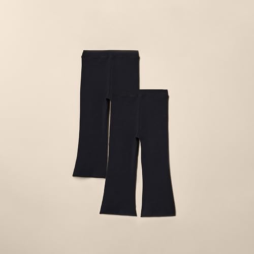 Amazon Essentials Girls and Toddlers' Slim-Fit Knit Flare Legging, Pack of 22