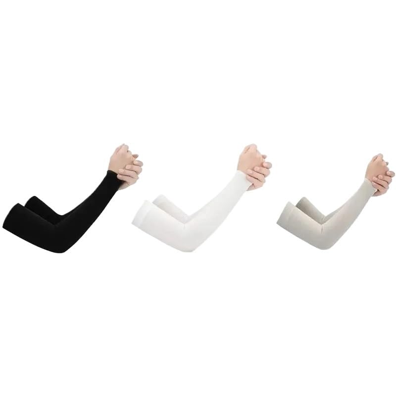 Genérico Mangas de brazo seda hielo for ciclismo verano for hombres y mujeres, mangas for protección solar for deportes al aire libre