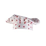 VALICLUD 2stücke Junge Mädchen Kochmütze Aus Dickem Baumwollstoff Atmungsaktiv Und Bequem Mit Erdbeer-Muster Für Kochkurse Geburtstagsfeiern Und Fotografie Für Jungen Und Mädchen