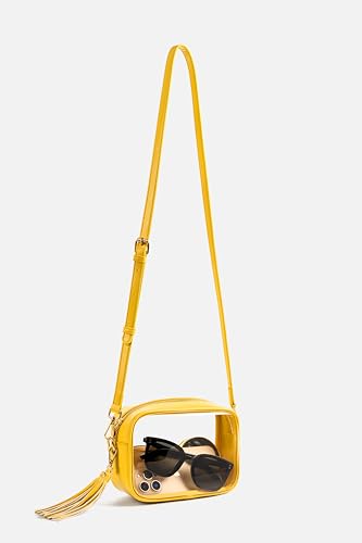 Image of Yarnic Clear Bag Stadium Approved, PVC Transparent Crossbody Purse Small Clear Crossbody Bag with Adjustable Shoulder Strap