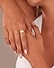 YeGieonr Gold Rings for Women Non Tarnish Signet Ring, Waterproof Stainless Steel 18K Gold Plated Sun Ring, Fashion Gold Jewelry