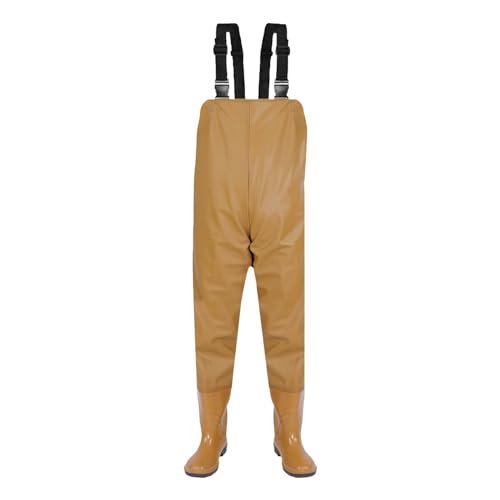Vadeadores de pecho para hombre, impermeable, transpirable, babero de pesca y soporte, overol de vadeo ligero con botas para pesca, jardinería, caza y agricultura, ropa de trabajo en estanques