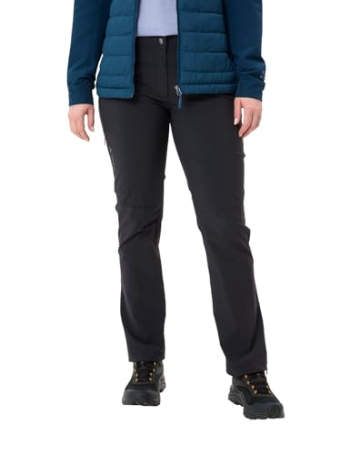 VAUDE Wanderhose Damen Farley Stretch III - Wasserabweisende Damen Trekkinghose, Bequeme Stretch-Wanderhose – strapazierfähig & schnelltrocknend - Black, 38