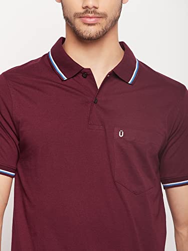 Image of UNIBERRY Men's Cotton Half Sleeves Solid Polo Neck T-shirt-MT4-BG 4XL