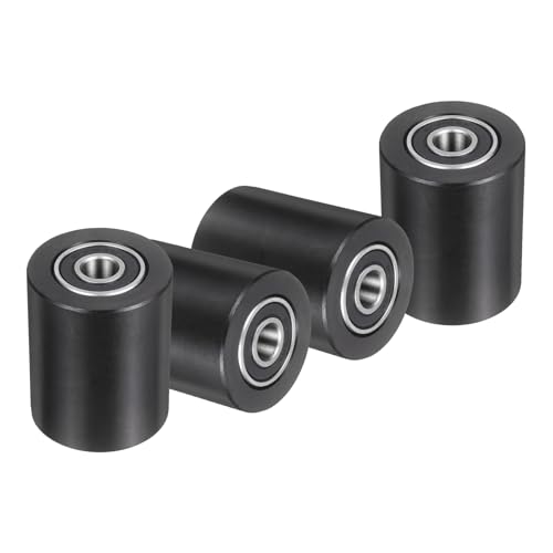 Roues de guidage ID 10mm OD 40mm galet plastique noir pour rail plat à roulement