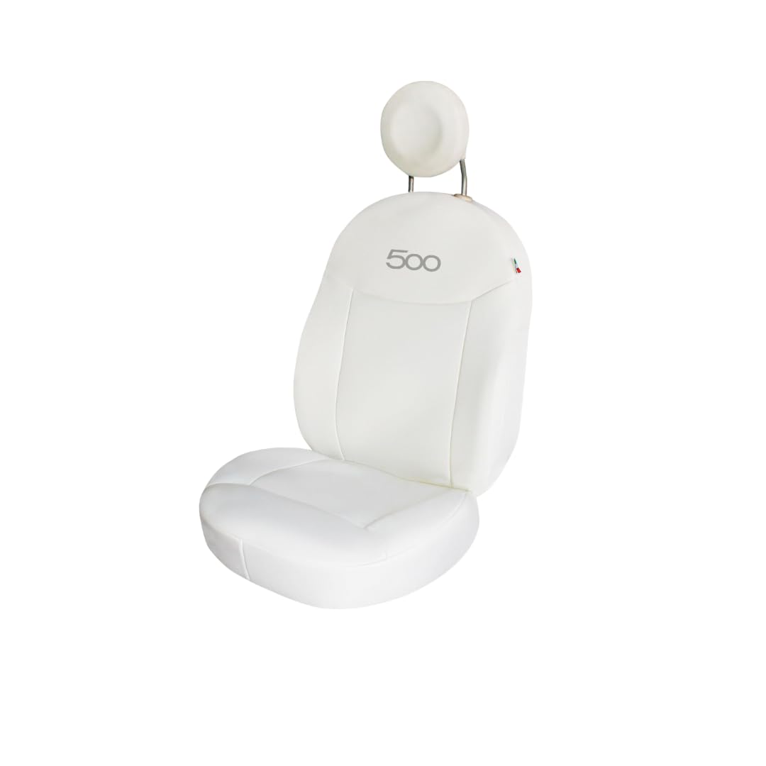 Italfodere - Coppia Coprisedili Anteriori Compatibili con Fiat 500 Riva Dolcevita - Accessori Auto Interni - Cotone Accoppiato Gommapiuma - Confortevoli e Resistenti - Facili da Installare