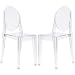 Poly and Bark Burton Side Chair in Clear (Set of 2)