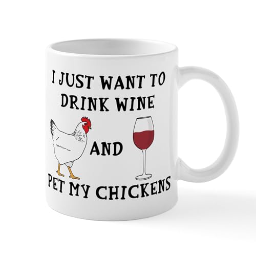 Taza de cerámica 11 oz Chickens And Wine miniatura 1