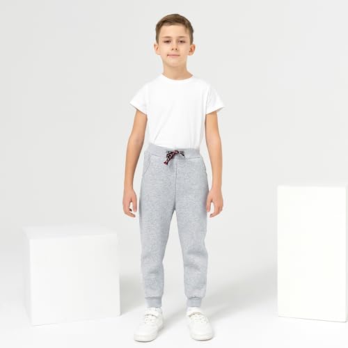 3 Pack Boy's and Girl's Fleece Pull on Jogger Sweatpant with Pockets and Drawstring 2-13 Years2