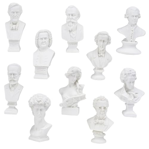 FUNOMOCYA Harz Büstenstatue Schreibtischskulptur 10 Stück Kleiner Harzfigur Wohn Und Bürodekoration