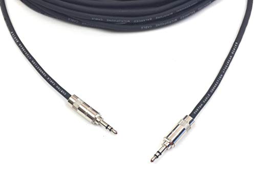 Cable de audio balanceado 3.5mm TRS 6 pies miniatura 2