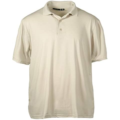 Akwa Made in USA Men's Stretch Poly Jersey Dry Wicking Polo Stone Cover