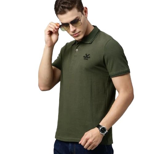 wrogn Men's Pure Cotton Polo T-Shirt | Solid | Slim Fit-picture-13