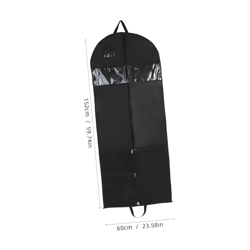 Dress Suit Bag Hanging Garment Bag Non-woven Fabric Window View Storage for Travel2