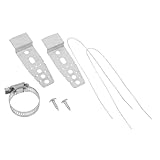 NUOBESTY Spülmaschinenständer Clips Montageplatte für Geschirrspüler klein Inhaber Spülmaschin -Installationskit ersetzt Waschmaschinenhalterung Organizer für Küchenutensilien Metall Silber
