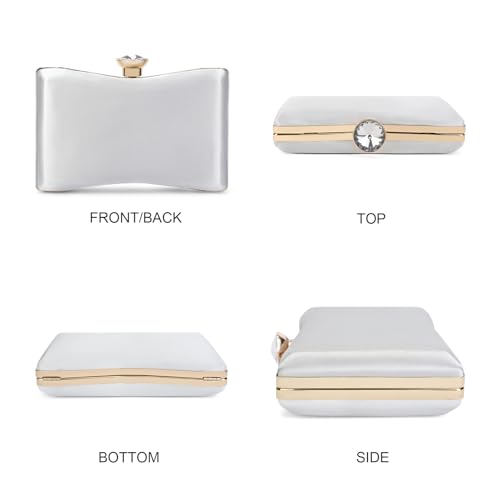 Image of RNIEGA Clutch Purses for Women, Evening Bag with Detachable Chain Ladies Sparkling Party Handbag Wedding Bags