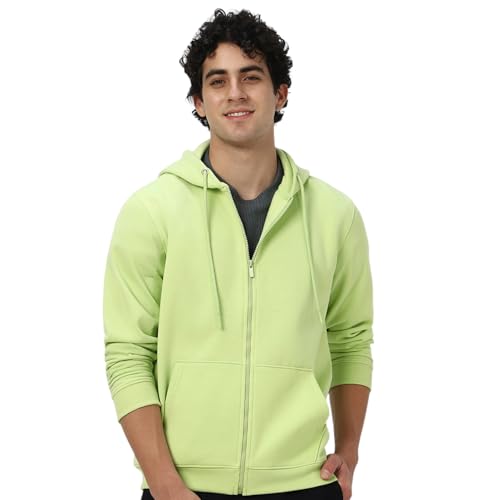 Image of Neostreak Men's Cotton Hooded Neck Zippered Sweatshirt