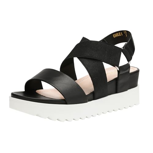 Image of DREAM PAIRS Women's Open Toe Ankle Strap Platform Wedge Sandals