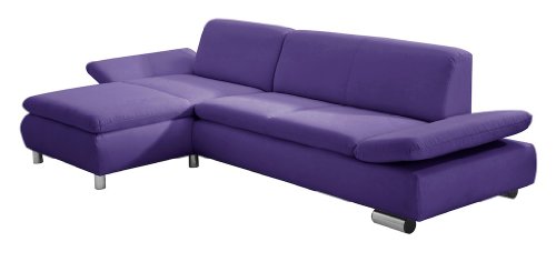 Max Winzer 2871-813-1643751 2,5-Sitzer Sofa, Longchair links Tournai, Strukturgewebe, lila