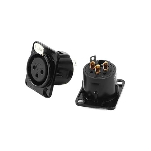 Fiche XLR femelle noire métallique pour réparer un câble de micro