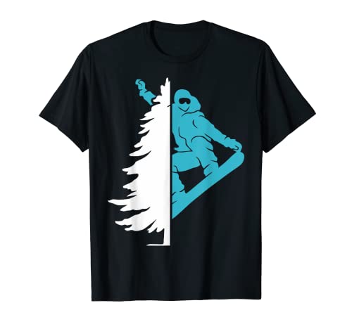 Retro Snowboard Árbol Deportes de Invierno Alpine Skier Snowboard Camiseta