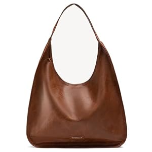Hobo Purse, PU Leather Shoulder Bag, Tote Handbag for Work and Travel
