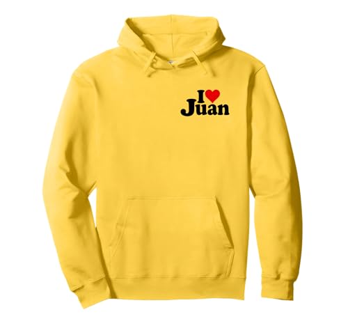 I LOVE HEART JUAN NOME SU UN TEE Felpa con Cappuccio