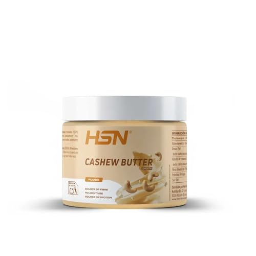 HSN Crema de Anacardo 500 g | 100% Anacardos Tostados Naturales | Textura Suave y Cremosa | Sin Azúcares Añadidos, Sin Grasa de Palma ni Sal | Fuente de Proteínas Vegetales