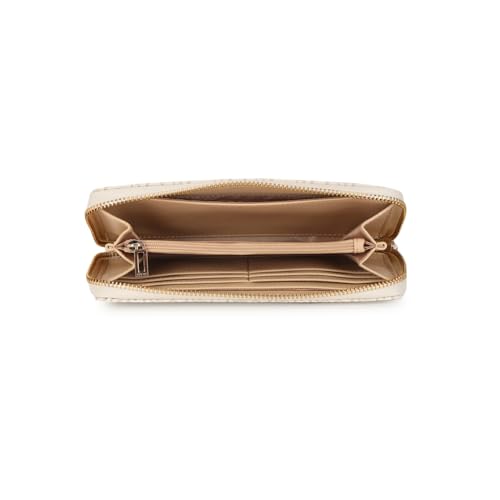 Image of Guess Women's Beige Printed Wallet| Ladies Purse Handbags | Gift For Ladies