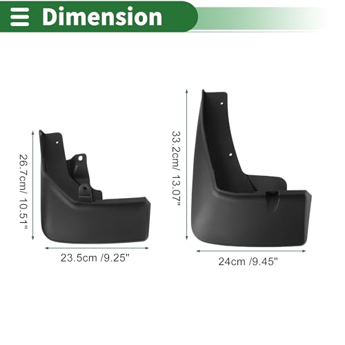 Image of Motoforti Mud Flaps Splash Guards Mud Guards for Ford EDGE l 2023 W /Mount Accessories