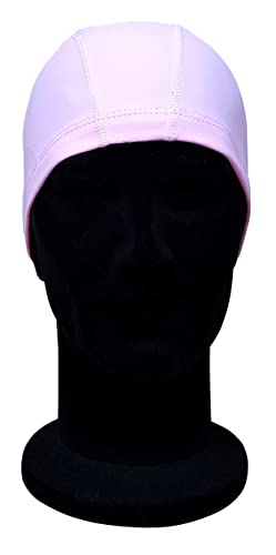 Blue Reef Elasticated Stretchy Anti Tear Easy Fit Plain Deluxe Pull On Swimming Hat Swim Cap One Size Suitable For All Ages 3+ Years (Pastel Pink) - Image 3