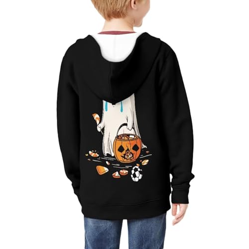 Image of Biyejit Kids Novelty 3D Graphic Printed Hooded Sweatshirt Boys Girls Zip Up Hoodies Age 6-16 Years