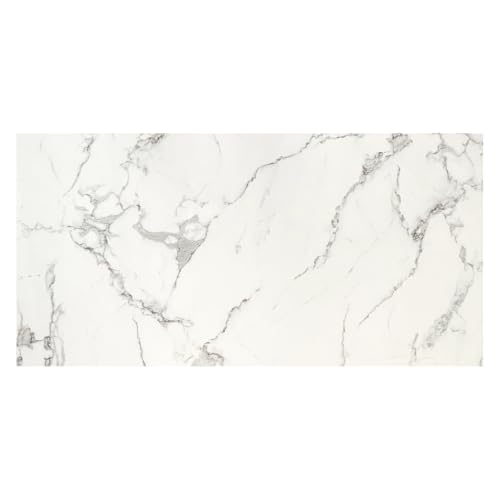 IZODEKOR Wandverkleidung Marmoroptik -1er 120x60cm- Alternative zu Badfliese/Küchenfliese, Duschwandpaneele, Wandpaneel für Küchenrückwand, Badezimmer, Innenbereich | Carrara