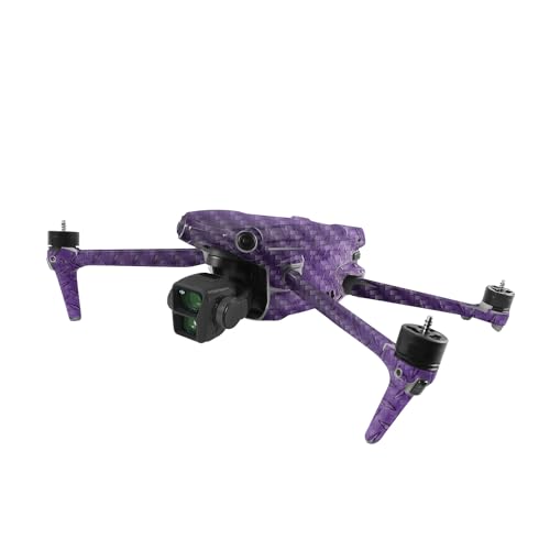 Image of MightySkins Carbon Fiber Skin Compatible with DJI Air 3 - Purple Diamond Plate | Protective, Durable Textured Carbon Fiber Finish | Easy to Apply
