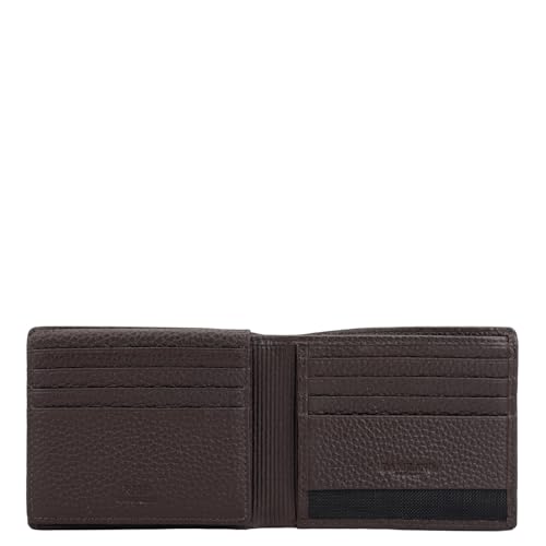 Image of Da Milano RFID Protected Leather Wallet for Men - Brown - Genuine Leather Bifold Wallet with 12 Card Slots & 2 Compartments