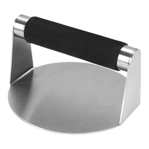Edelstahl 5,5 Zoll Smash Burgerpresse Runde Burgerpresse mit Anti-Verbrühungsgriff Hamburger Smasher Werkzeug zum Smash Burger