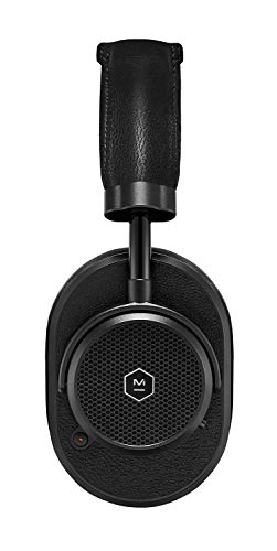 Image of Master & Dynamic MW65 Active Noise-Cancelling Wireless Headphones - Bluetooth Over-Ear Headphones with Mic - Luxury Black Metal /Black Leather