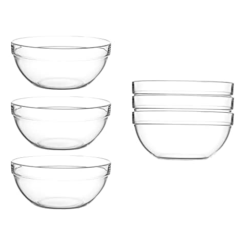 BigDean 6er Set Dipschalen Ø 12cm aus Glas 330ml Cover