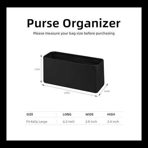 Image of DGAZ Custom Purse Organizer Insert For Chanel Kelly Bags, Silky Smooth Bag Organizer, Luxury Handbag & Tote Shaper