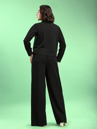 Image of PURVAJA Women's Regular Sleeve Top & Trouser Solid Co-ords